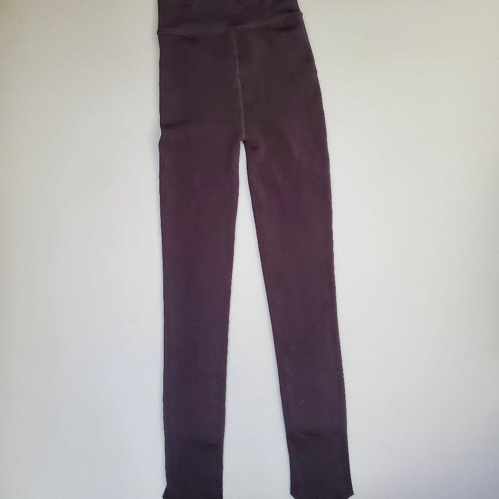 Taupe chocolate faux fur lined tights